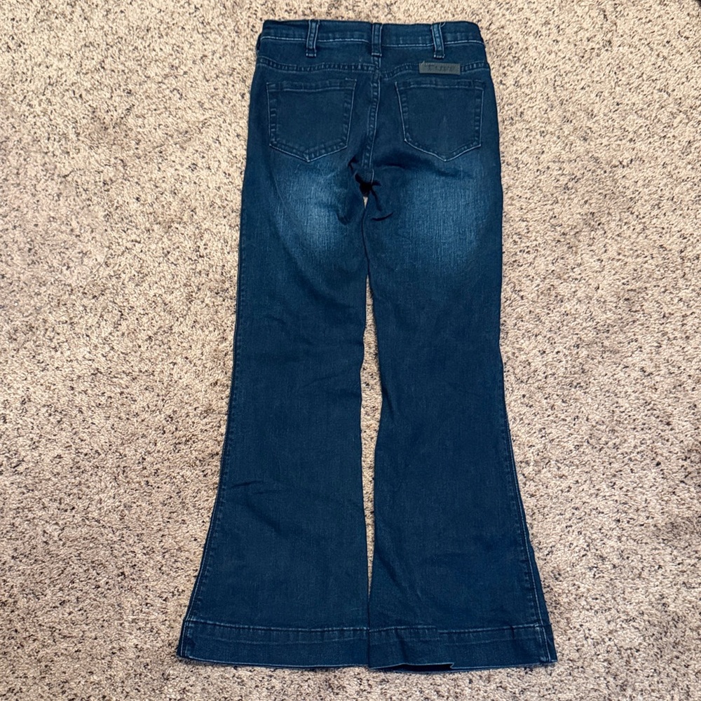 Youth Girls Cowgirl Tuff Jeans Flare Dark 9
